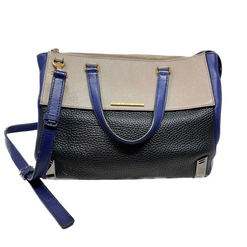 Marc By Marc Jacobs Cow Leather Purple & Black Bag